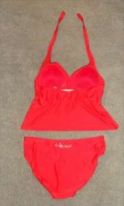 2X BABY PHAT Red 2 Pc Tankini Swimsuit Swim Suit Adjustable Straps 