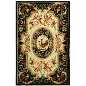   HK48K Ivory and Black Country 3 x 12 Area Rug