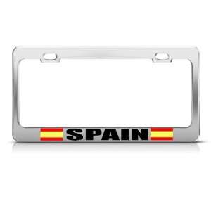  Spain Flag Espana Country Metal license plate frame Tag 