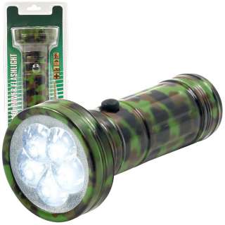 LED Camo Color Camping Flashlight   Light Weight 768537900599  