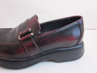 Dansko MEGAN Rub Off Cordovan Loafer Buckle Shoes Clogs 38 7.5 8 NR 