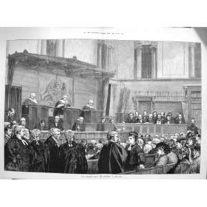  1874 Tichborne Trial Court Scene Judge Jury Fine Art