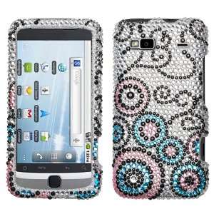  Bubble Flow Diamante Protector Cover for HTC G2 Cell 
