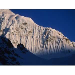  Last Light on the Snow Fluting on the West Ridge of Mount 