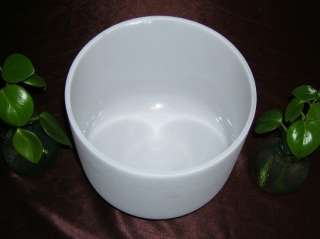 14 FROSTED CRYSTAL SINGING BOWL THROAT CHAKRA NOTE G  