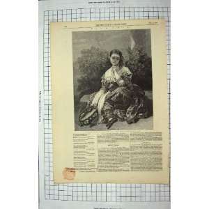    1846 FINE ART PENSEROSA BEAUTIFUL GIRL WINTERHALTER