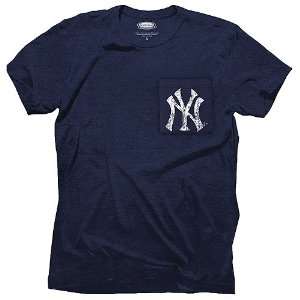  New York Yankees Triblend Crew with Thermal Pocket by 