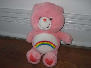 You are bidding on a vintage Care Bear Cheer Bear A bit scruffy 