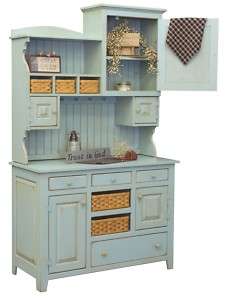  Kitchen Hutch Farm House Pantry Cupboard Wood Country Furniture  