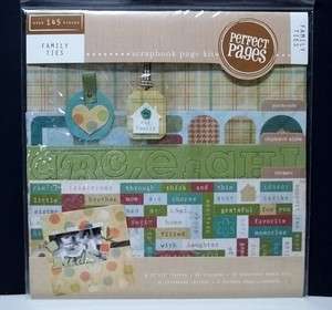 Colorbok Perfect Pages Scrapbook Page Kit, Family Ties over 145 pieces 