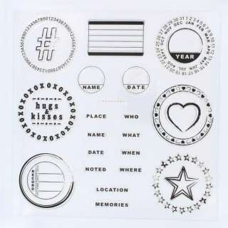 Lil Davis Scrapbooking Clear Stamps Noted 26 Piece Set 020335012943 