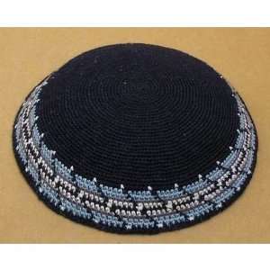  Knitted Kippah (Kippa, Yarmulke)   Blue 15cm Arts 