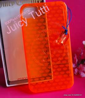 RARE Juicy Couture ORANGE JC CREST Logo CANDY Gelli Jelly Iphone 4 4S 