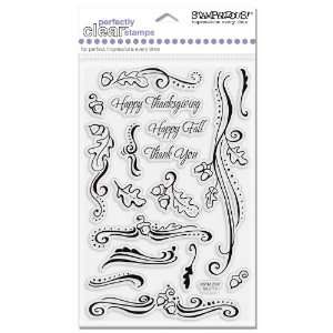   Perfectly Clear Polymer Stamps, Fall Swirls Arts, Crafts & Sewing
