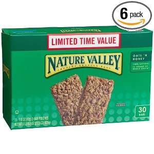 Nature Valley Granola Bar, Crunchy Oats N Honey, 30 Count Boxes (Pack 