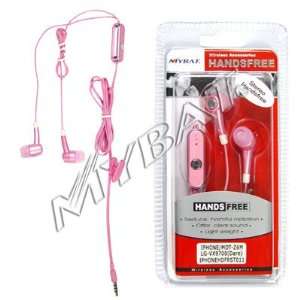  Hot Pink Style 1 High Quality Stereo Handsfree Earplugs 