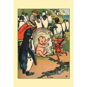  Fairies, Penguins and a Baby 24X36 Giclee Paper
