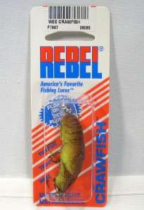 Rebel 1/5 oz Wee Crawfish Green Brown Crankbait Lure  