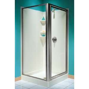   C081 Chrome Clear Glass Shower Doors for 36DTF Shower Floors SD DTF C