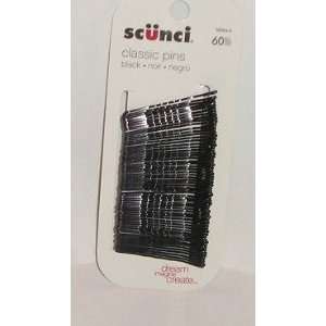  Scunci Black Classic Pins (3 Pack) Beauty
