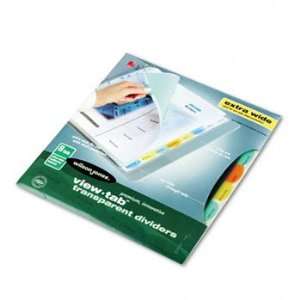  View Tab Transparent Index Dividers, 8 Tab, Extra Wide 