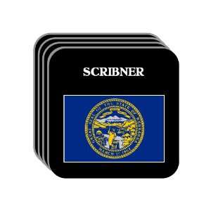  US State Flag   SCRIBNER, Nebraska (NE) Set of 4 Mini 