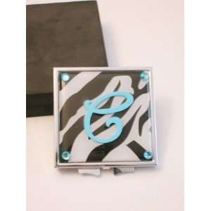  2 Saints Square Compact Mirror with Letter e Beauty
