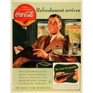  1941 Ad Coca Cola Coke Bottle Soda Pop Passenger Train 