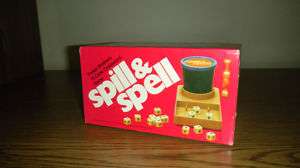Vintage Spill & Spell Game   15 Cube Crossword Game  