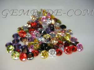 Color Cubic Zirconia CZ Mix Lot 3mm Loose Gemstones  