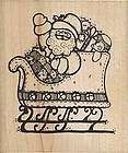 DOTS Santas Toy Ride Sleigh Rubber Stamp