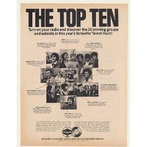  1970 Schaefer Beer Talent Hunt Top 10 Musicians Print Ad 