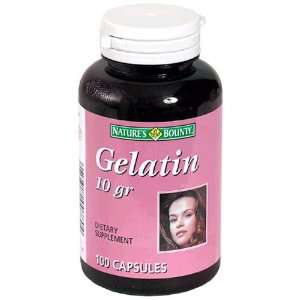  Natures Bounty Gelatin, 10g, 100 Capsules Health 