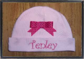 PERSONALIZED Pink/Blue Baby/Infant Beanie/Cap/Hat GIFT  