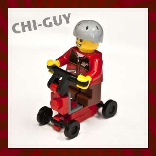Lego Custom Boy Minifigure on Razor Scooter NEW  