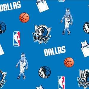  60 Wide NBA Fleece Dallas Mavericks Tossed Fabric By The 