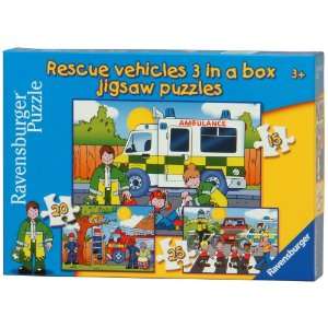 Ravensburger Rescue Vehicles Puzzles 3 in a Box Toys 