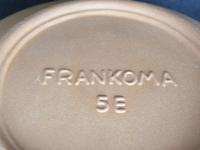 FRANKOMA TERRACOTTA COBALT GLAZE 5E BREAD & B PLATES  