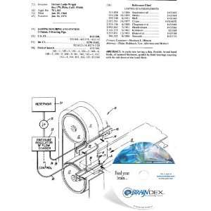  NEW Patent CD for SAWING MACHINE AND SYSTEM Everything 