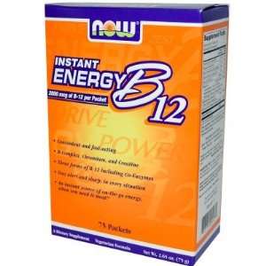  Now Foods  Instant Energy B 12, 2000mg (75 packets 