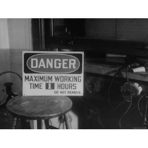  Danger Sign Being Displayed on the Lab Table Premium 