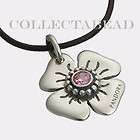 Pandora Silver Leather Pink CZ Flower Clasp Opener