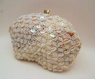 Gorgeous Vintage 1940s Beaded Ladies CLUTCH / Coin Purse  