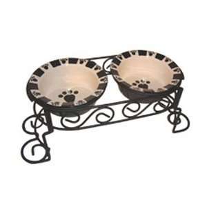   High Scroll Pet Feeder Stand Only Bowls Not Included