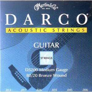  Darco Acoustic 80/20 Bronze Wound Medium, .013   .056, D 