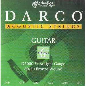  Darco Acoustic 80/20 Bronze Wound Extra Light, .010   .047 
