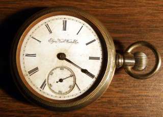 Antique Elgin Pocket Watch 1886 11jewel Open Face SW LS 18 Size 