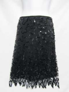 BETSEY JOHNSON Black Sequin Party Skirt 2 4 6 NWT $167  