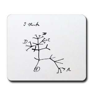  Darwin Notebook   quot;I thinkquot; Biology Mousepad by 