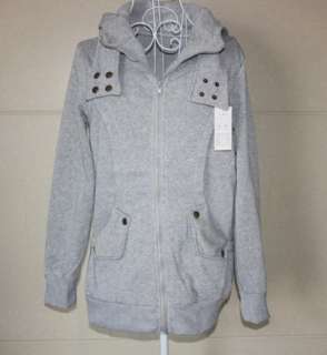 Korea Women Double Pocket zip front casual hoodie CMLC8807 outwear 